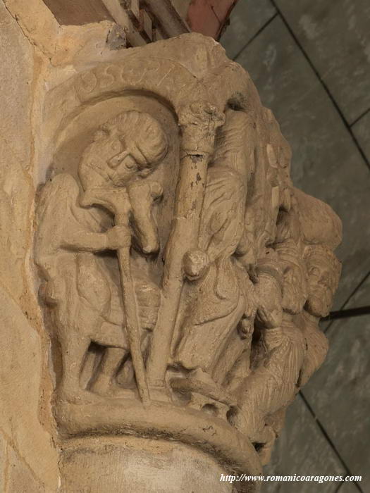 CAPITEL SUR DEL ARCO TRIUNFAL: EPIFANÍA. DETALLE DE SAN JOSÉ